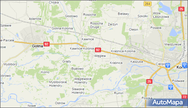 mapa Węglew, Węglew na mapie Targeo