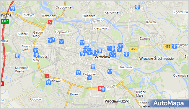 mapa Wrocławia, Wrocław na mapie Targeo
