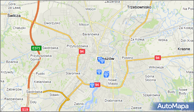 mapa Rzeszów, Rzeszów na mapie Targeo