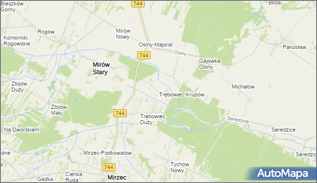 mapa Trębowiec-Krupów, Trębowiec-Krupów na mapie Targeo