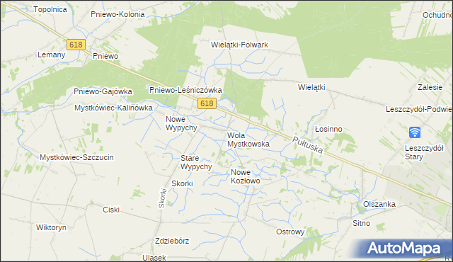 mapa Wola Mystkowska, Wola Mystkowska na mapie Targeo