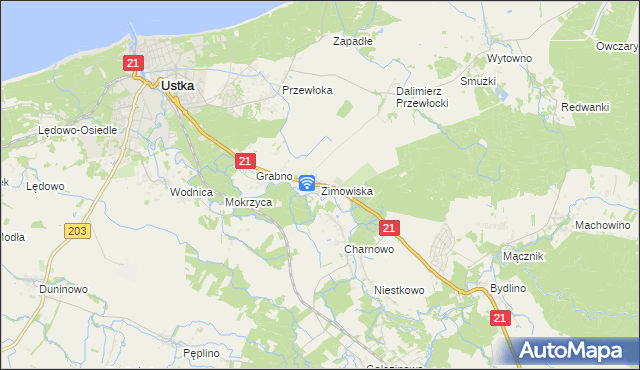 mapa Zimowiska, Zimowiska na mapie Targeo