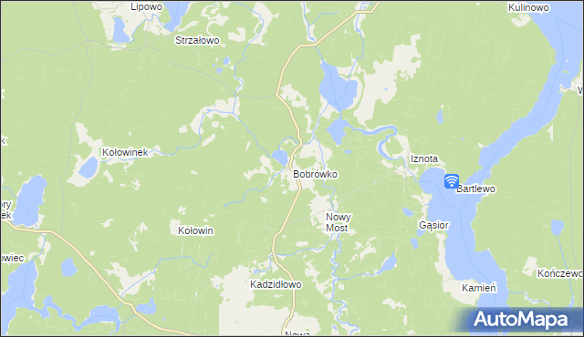 mapa Bobrówko gmina Piecki, Bobrówko gmina Piecki na mapie Targeo