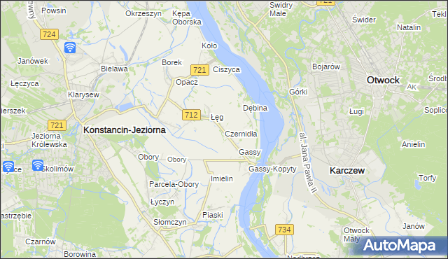 mapa Czernidła, Czernidła na mapie Targeo