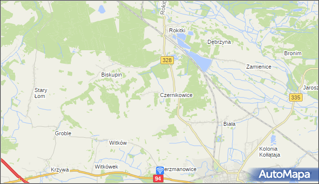 mapa Czernikowice, Czernikowice na mapie Targeo