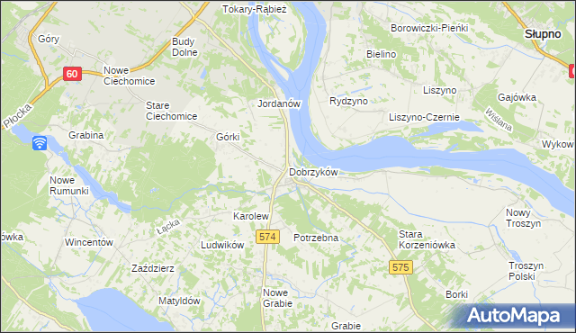 mapa Dobrzyków, Dobrzyków na mapie Targeo