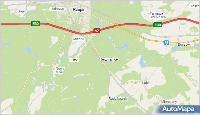 mapa Jerzmanice, Jerzmanice na mapie Targeo