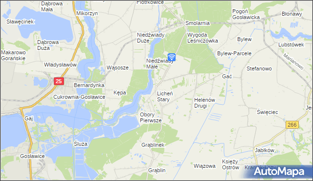 mapa Licheń Stary, Licheń Stary na mapie Targeo