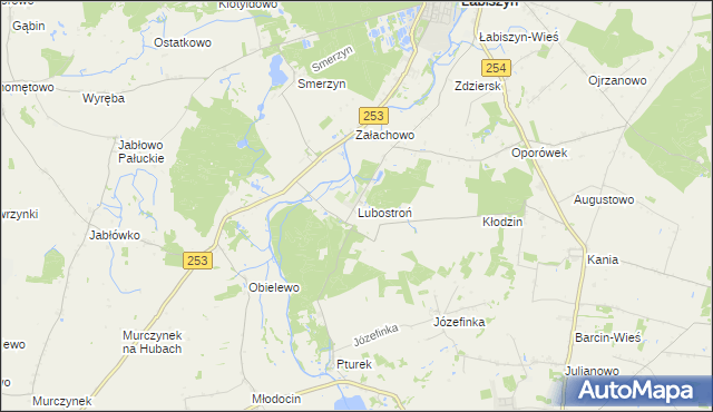 mapa Lubostroń, Lubostroń na mapie Targeo