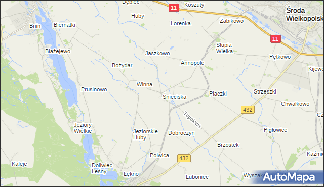 mapa Śnieciska, Śnieciska na mapie Targeo