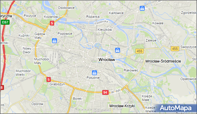 mapa Wrocławia, Wrocław na mapie Targeo