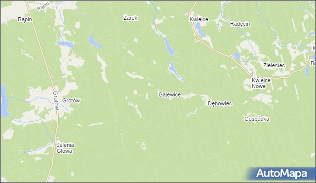 mapa Gajewice, Gajewice na mapie Targeo