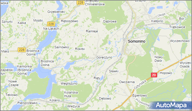 mapa Goręczyno, Goręczyno na mapie Targeo