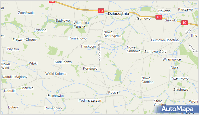 mapa Nowe Kucice, Nowe Kucice na mapie Targeo