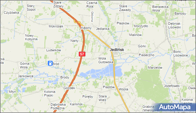 mapa Wola Gutowska, Wola Gutowska na mapie Targeo