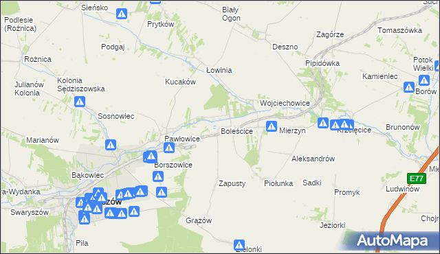 mapa Boleścice, Boleścice na mapie Targeo