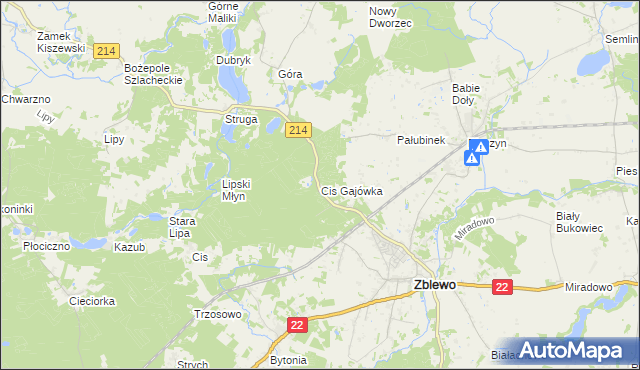 mapa Cis Gajówka, Cis Gajówka na mapie Targeo