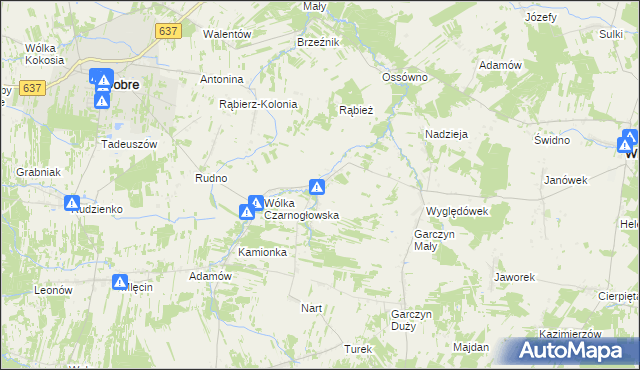 mapa Czarnogłów, Czarnogłów na mapie Targeo