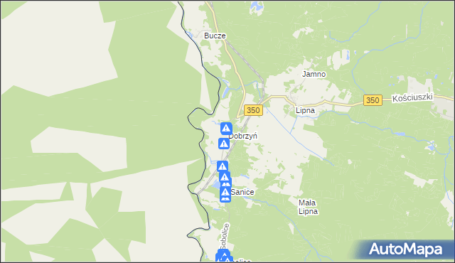 mapa Dobrzyń gmina Przewóz, Dobrzyń gmina Przewóz na mapie Targeo