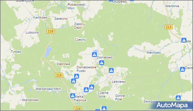 mapa Domatowo, Domatowo na mapie Targeo