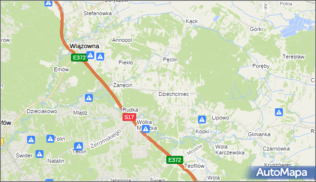 mapa Dziechciniec, Dziechciniec na mapie Targeo