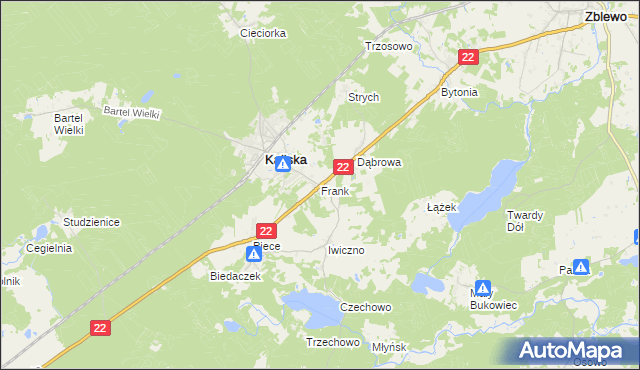 mapa Frank, Frank na mapie Targeo