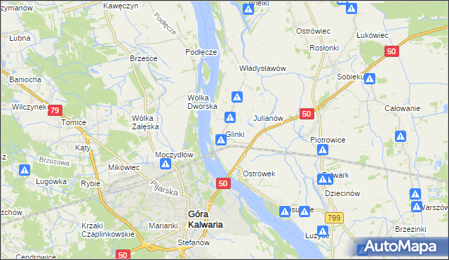 mapa Glinki gmina Karczew, Glinki gmina Karczew na mapie Targeo