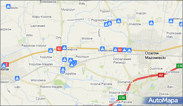 mapa Gołaszew, Gołaszew na mapie Targeo