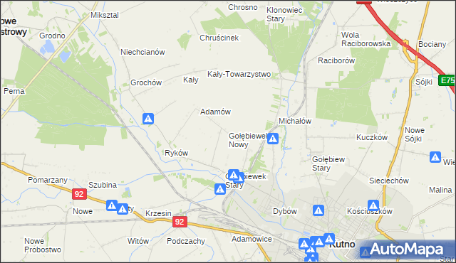 mapa Gołębiewek Nowy, Gołębiewek Nowy na mapie Targeo