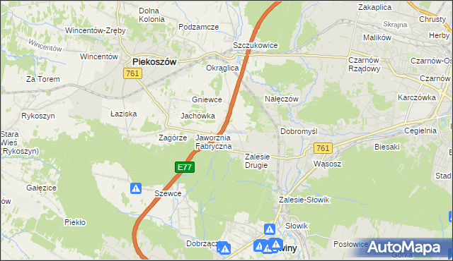 mapa Janów gmina Piekoszów, Janów gmina Piekoszów na mapie Targeo