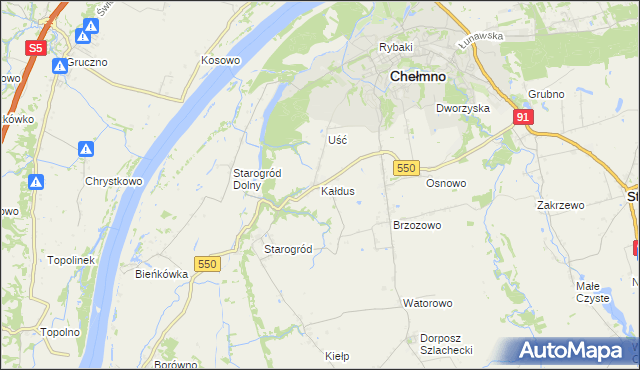 mapa Kałdus, Kałdus na mapie Targeo