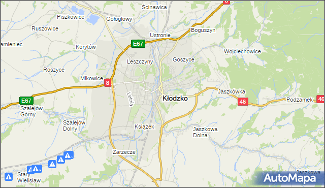 mapa Kłodzka, Kłodzko na mapie Targeo