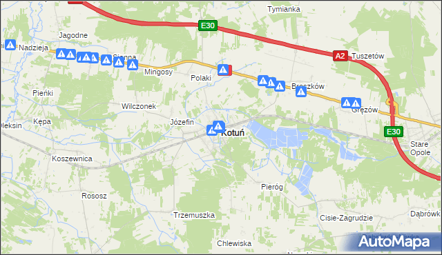 mapa Kotuń powiat siedlecki, Kotuń powiat siedlecki na mapie Targeo