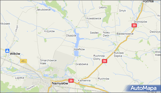 mapa Michalice, Michalice na mapie Targeo