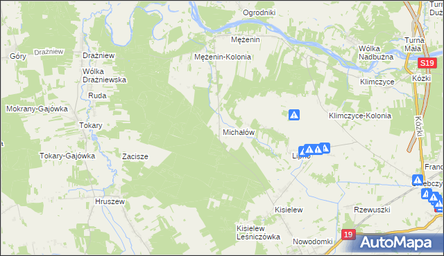 mapa Michałów gmina Platerów, Michałów gmina Platerów na mapie Targeo