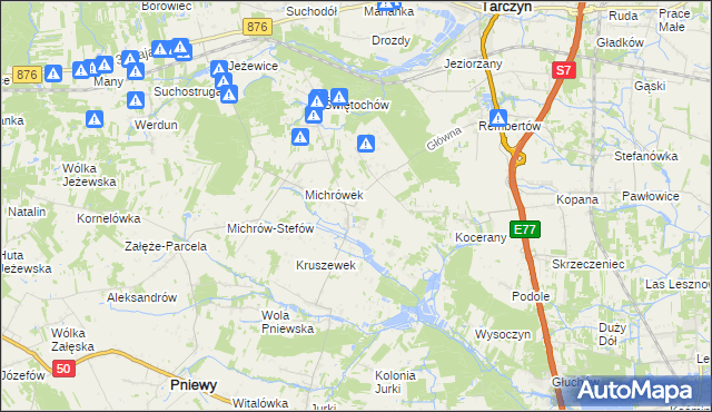 mapa Michrów, Michrów na mapie Targeo