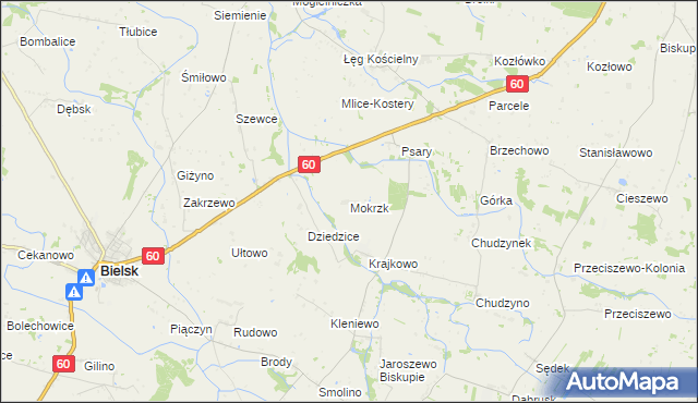 mapa Mokrzk, Mokrzk na mapie Targeo