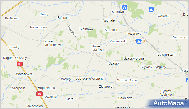 mapa Nowe Gralewo, Nowe Gralewo na mapie Targeo