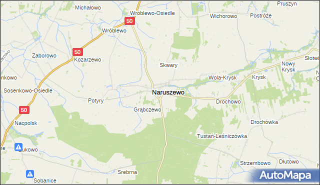 mapa Nowe Naruszewo, Nowe Naruszewo na mapie Targeo