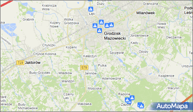 mapa Odrano-Wola, Odrano-Wola na mapie Targeo