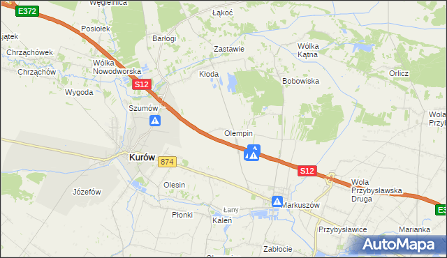 mapa Olempin, Olempin na mapie Targeo