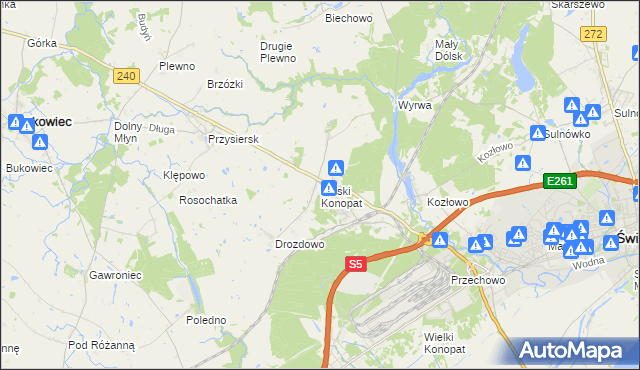 mapa Polski Konopat, Polski Konopat na mapie Targeo