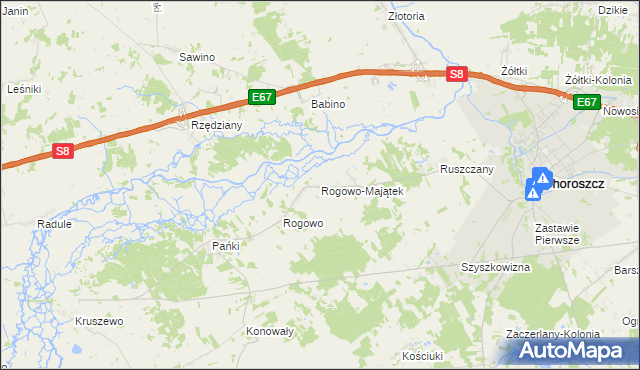 mapa Rogowo-Majątek, Rogowo-Majątek na mapie Targeo