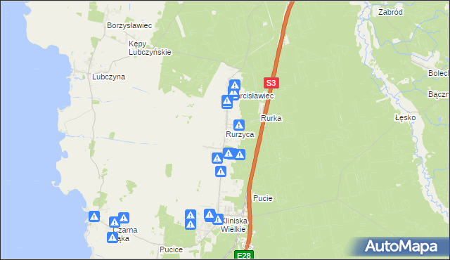 mapa Rurzyca, Rurzyca na mapie Targeo