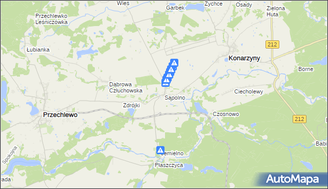 mapa Sąpolno, Sąpolno na mapie Targeo