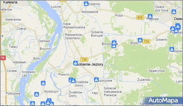 mapa Sobienie Szlacheckie, Sobienie Szlacheckie na mapie Targeo