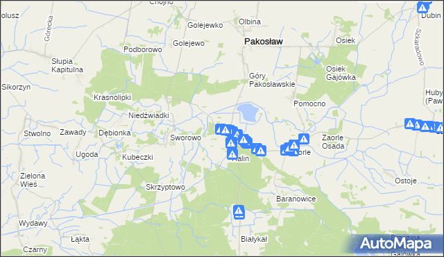 mapa Sowy gmina Pakosław, Sowy gmina Pakosław na mapie Targeo