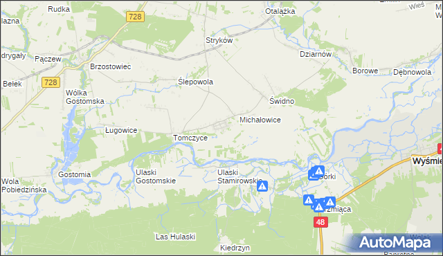 mapa Stamirowice gmina Mogielnica, Stamirowice gmina Mogielnica na mapie Targeo