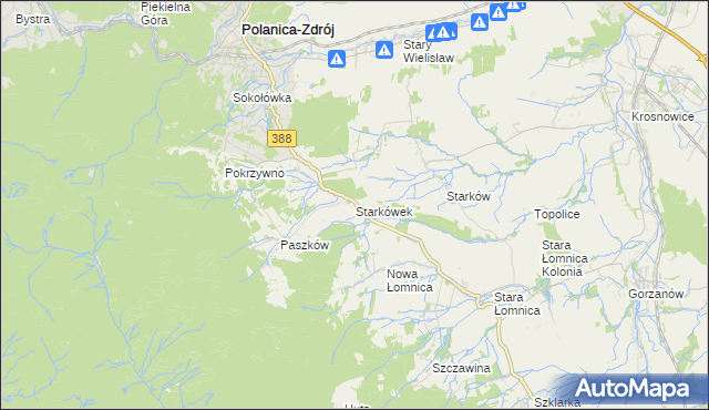 mapa Starkówek, Starkówek na mapie Targeo