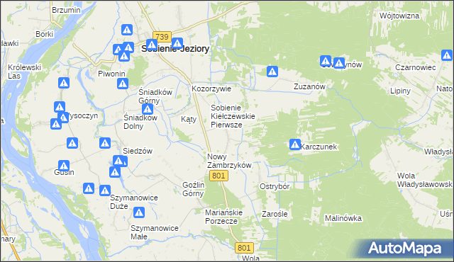 mapa Stary Zambrzyków, Stary Zambrzyków na mapie Targeo